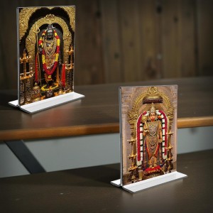 Lord Shiva & Sri Hanuman Acrylic T-Style Photo Stand - 5x7 Inches, Compact and Stylish Spiritual Display, easily change 2 photos (Pack of 1) Lord Shiva & Sri Hanuman Acrylic T-Style Photo Stand - 5x7 Inches, Compact and Stylish Spiritual Display, easily change 2 photos (Pack of 1)