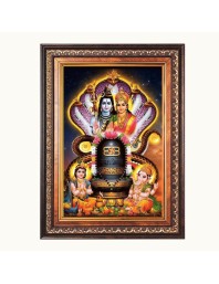 Lord Shiva linga Color Photo 8x12 Inch - Vibrant Religious Wall Art for Home or Office Decor.