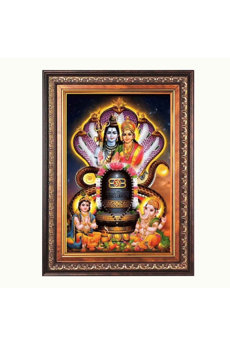 Lord Shiva linga Color Photo 8x12 Inch - Vibrant Religious Wall Art for Home or Office Decor.