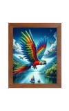 AI Funny Bird Art Picture for Kids - 12x16 inches, Brown Color - Perfect Wall Decor for Children's Room