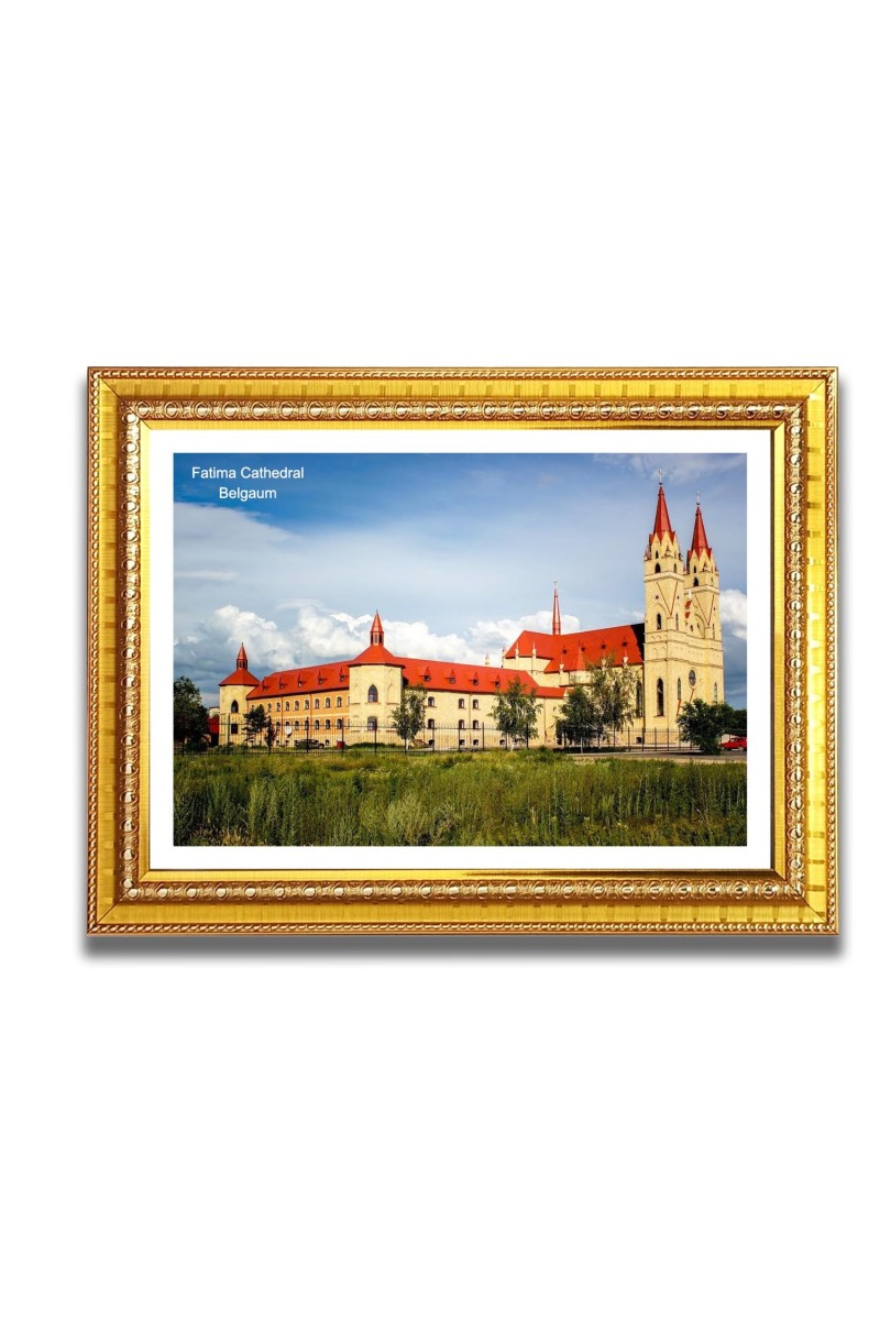 Fatima Cathedral Church Photo Frame, Beautiful Elegant Framed Wall Art of Iconic Cathedral