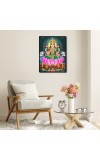 Lakshmi Laminated Photo - 5x7 Inches, Divine Blessings for Home & Office and Temple Decoration