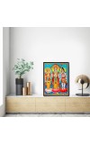 Brahma Vishnu & Shiva Laminated Photo - 5x7 Inches, Divine Blessings for Home & Office and Temple Decoration