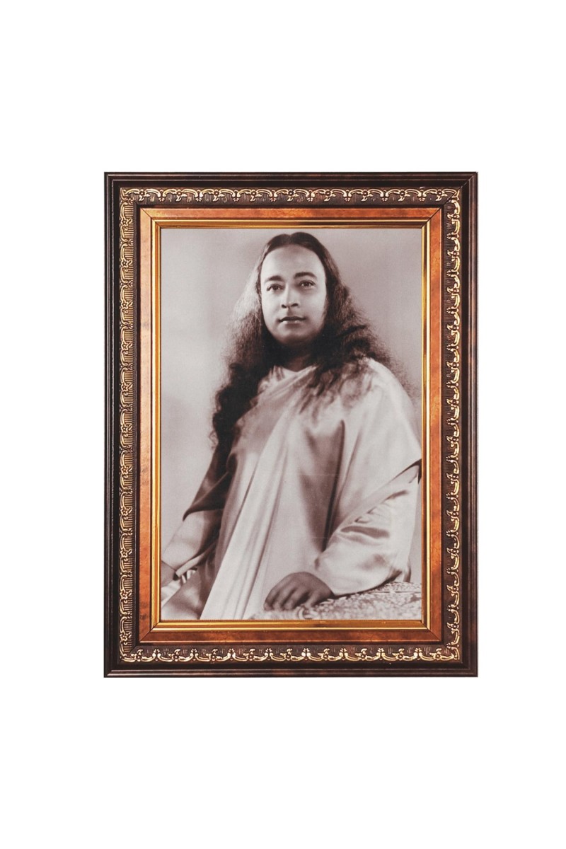 Sri Paramahansa Yogananda Color Photo 10x14 Inch - Vibrant Religious Wall Art for Home or Office Decor.