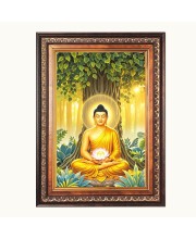 Lord Gautam Buddha Color Photo 10x14 Inch - Vibrant Religious Wall Art for Home or Office Decor.