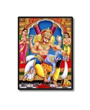 Narasimha Laminated Photo - 11x13 Inches, Divine Blessings for Home & Office and Temple Decoration