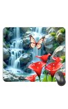 Customized Beautiful Butterfly and Flowers Picture Sublimation Mouse Pad | 8 X 7.5 Inch | Smooth Cloth Surface | Non-Slip Rubber Base | Personalized Mousepad for Laptop & Desktop (F17239)