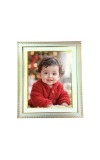 Elegant Gold & White Photo Frame – 8x10 Inch Display Frame for Wall or Tabletop, Decorative Picture Frame with Glass Front