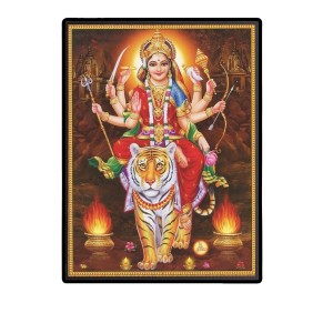 Durga Laminated Photo - 7x9 Inches, Divine Blessings for Home & Office and Temple Decoration Durga Laminated Photo - 7x9 Inches, Divine Blessings for Home & Office and Temple Decoration