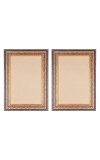 Elegant Vintage Style Wooden Photo st of 2 Frame for Wall & Table Décor – Antique Brown & Gold Finish | Suitable for Painting, Certificate, Photo, or Art Display (20x16,22x18)