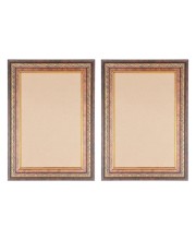 Elegant Vintage Style Wooden Photo st of 2 Frame for Wall & Table Décor – Antique Brown & Gold Finish | Suitable for Painting, Certificate, Photo, or Art Display (20x16,22x18)