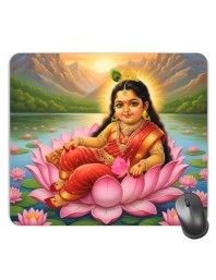 Customized Goddess Radha Picture Sublimation Mouse Pad | 8 X 7.5 Inch | Smooth Cloth Surface | Non-Slip Rubber Base | Personalized Mousepad for Laptop & Desktop (F17011)