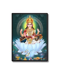 Saraswati Laminated Photo - 5x7 Inches, Divine Blessings for Home & Office and Temple Decoration