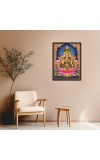 Lakshmi Laminated Photo - 5x7 Inches, Divine Blessings for Home & Office and Temple Decoration