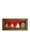 Hitech Sales Swami Vivekananda, Ramakrishna Paramhansa, Sarada Maa, Kali Maa - Photos in One Religious Photo Frame (16.6 x 6.6 inches, Golden, Pvc Frame)