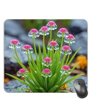 Customized Beautiful Flowers Picture Sublimation Mouse Pad | 8 X 7.5 Inch | Smooth Cloth Surface | Non-Slip Rubber Base | Personalized Mousepad for Laptop & Desktop (F17183)