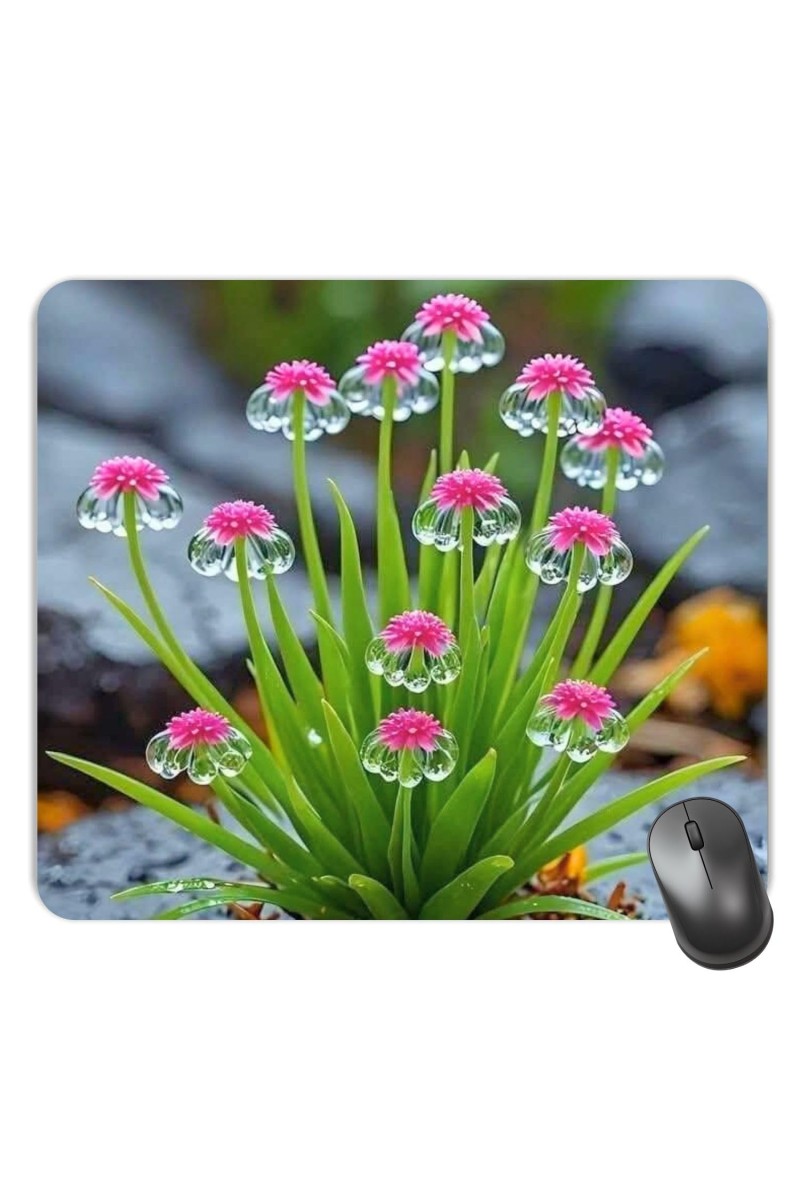Customized Beautiful Flowers Picture Sublimation Mouse Pad | 8 X 7.5 Inch | Smooth Cloth Surface | Non-Slip Rubber Base | Personalized Mousepad for Laptop & Desktop (F17183)
