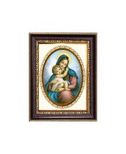 Mother Mary and Baby Jesus Digital Print Photo 6.7x8.7 inches - Vibrant Religious Wall Art for Home, Office and Temple Decor.