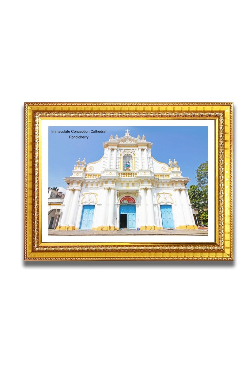 Immaculate Conception Cathedral Church Photo Frame, Beautiful Elegant Framed Wall Art of Iconic Cathedral