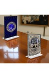 Islamic Allah & Mecca Madina Acrylic T-Style Photo Stand - 9x11 Inches, Compact and Stylish Spiritual Display, easily change 2 photos (Pack of 1)