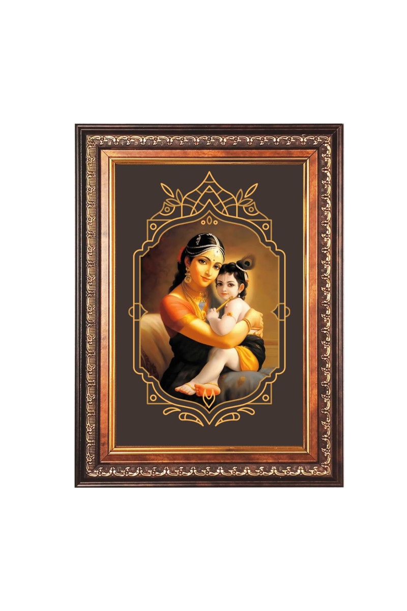 Sri Krishna Color Photo 10x14 Inch - Vibrant Religious Wall Art for Home or Office Decor.
