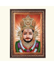 Sri Khatu Shyam Color Photo 10x14 Inch - Vibrant Religious Wall Art for Home or Office Decor.