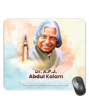 Customized Abdul Kalam Quotes Picture Sublimation Mouse Pad | 8 X 7.5 Inch | Smooth Cloth Surface | Non-Slip Rubber Base | Personalized Mousepad for Laptop & Desktop (F17042)