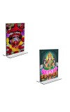 Car Desk/Table Top Maa Tara & maa Lakhsmi Acrylic T-Style Photo Stand - 2.5x3.5 Inches, Compact and Stylish Spiritual Display, easily change 2 photos (Pack of 1)