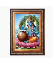 Sri Krishna Color Photo 10x14 Inch - Vibrant Religious Wall Art for Home or Office Decor.