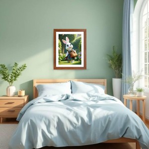 AI Funny Cute Squirrel Art Picture for Kids - 18x22 inches, Brown Color - Perfect Wall Decor for Children's Room