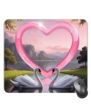 Customized Heart Shaped Nature View Picture Sublimation Mouse Pad | 8 X 7.5 Inch | Smooth Cloth Surface | Non-Slip Rubber Base | Personalized Mousepad for Laptop & Desktop (F17453)