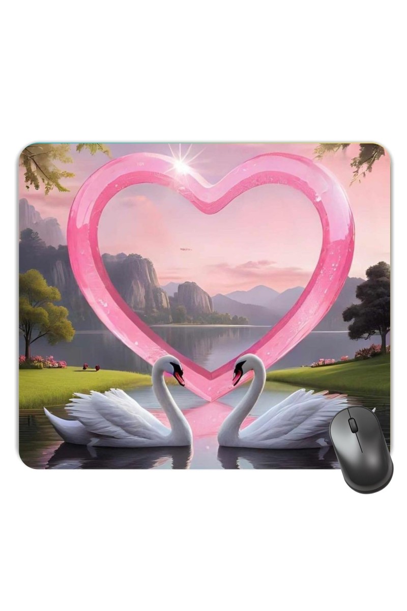 Customized Heart Shaped Nature View Picture Sublimation Mouse Pad | 8 X 7.5 Inch | Smooth Cloth Surface | Non-Slip Rubber Base | Personalized Mousepad for Laptop & Desktop (F17453)