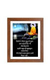 Buddha & Famous Quote Brown Frame, 10x14InchesInspirational Wall Art for Office, Home DecorIdeal Spiritual Gift