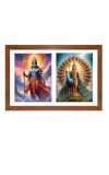 Lord indra and kartikeya Photo Frame - 13x17Inches - Spiritual Artwork for Home Decor, Puja Room and Office Decoration