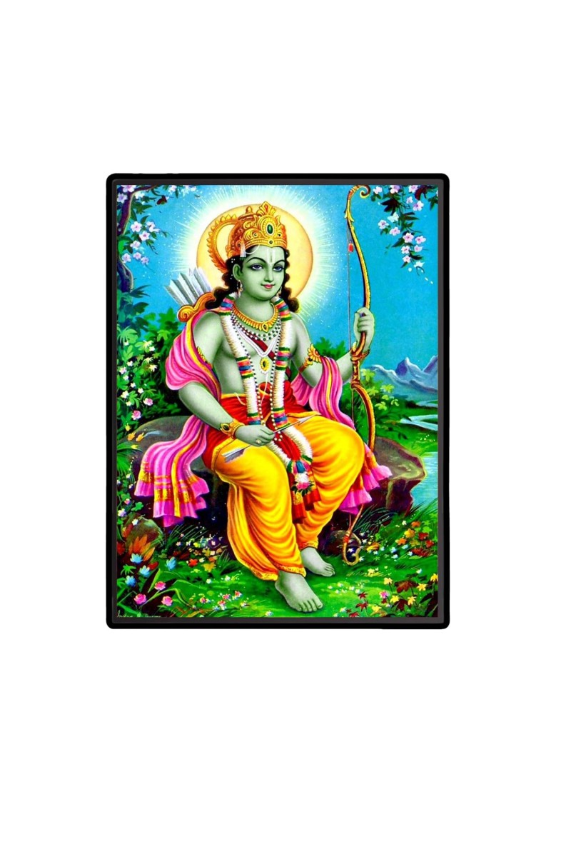Ram Laminated Photo (7x9 Inches Without glass) Divine Blessings for Table and Walls,Home & Office and Temple Decoration