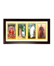 Hitech Sales Wall Hanging Hindu god Photo 4 in 1 frame for Home & Office Decore, wall, living room, gifts, pooja, Living Room & Bed Room Collage Decoration synthetic photo Frame with Glass Multicolor