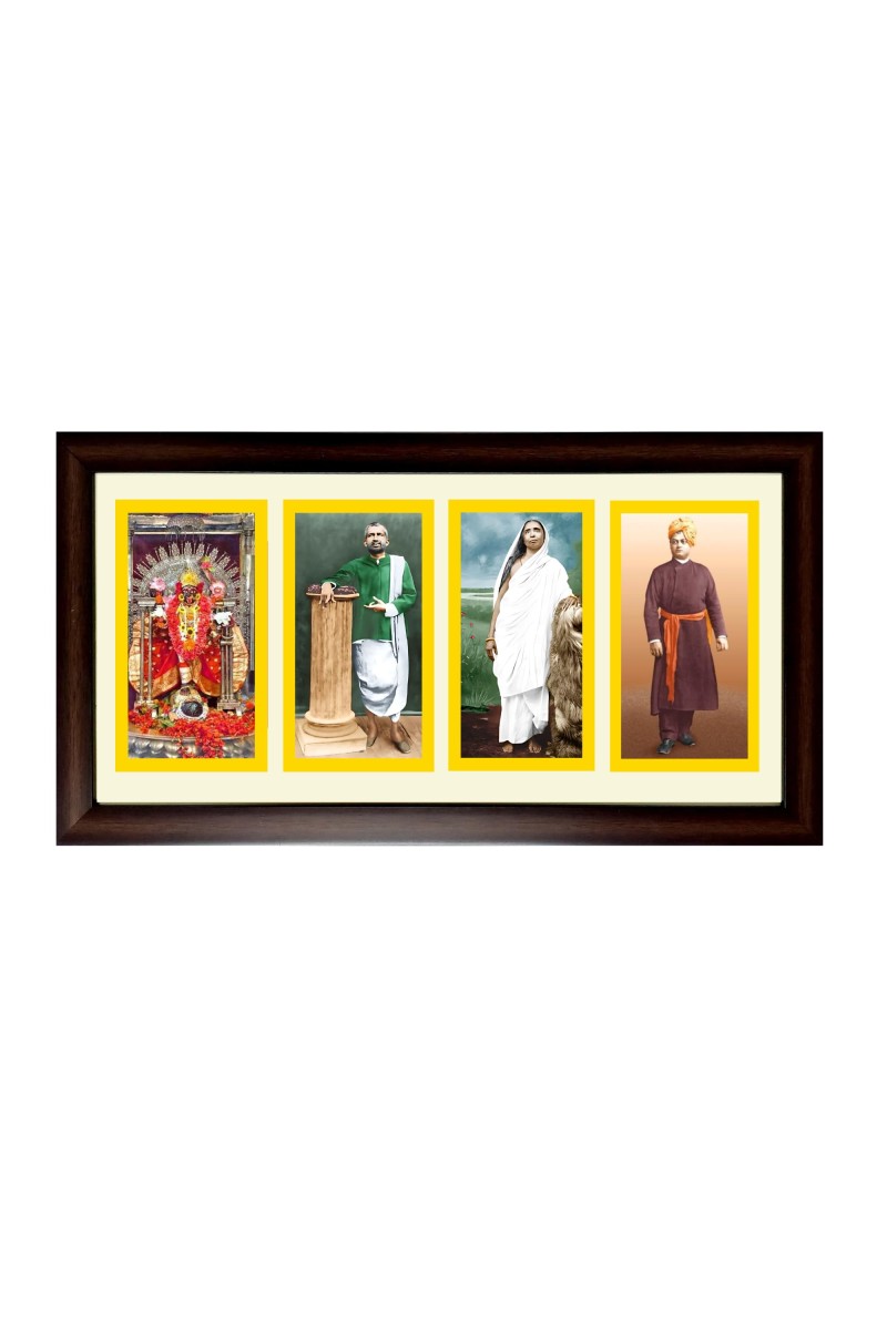 Hitech Sales Wall Hanging Hindu god Photo 4 in 1 frame for Home & Office Decore, wall, living room, gifts, pooja, Living Room & Bed Room Collage Decoration synthetic photo Frame with Glass Multicolor