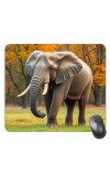 Customized Wild Elephant Picture Sublimation Mouse Pad | 8 X 7.5 Inch | Smooth Cloth Surface | Non-Slip Rubber Base | Personalized Mousepad for Laptop & Desktop (F17053)