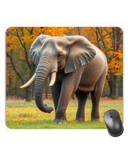 Customized Wild Elephant Picture Sublimation Mouse Pad | 8 X 7.5 Inch | Smooth Cloth Surface | Non-Slip Rubber Base | Personalized Mousepad for Laptop & Desktop (F17053)