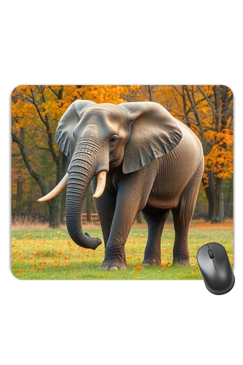 Customized Wild Elephant Picture Sublimation Mouse Pad | 8 X 7.5 Inch | Smooth Cloth Surface | Non-Slip Rubber Base | Personalized Mousepad for Laptop & Desktop (F17053)