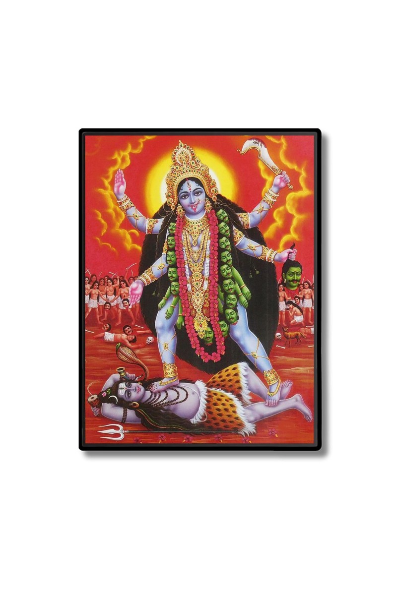 Kali Laminated Photo - 5x7 Inches, Divine Blessings for Home & Office and Temple Decoration