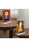 Guru Nanak Acrylic T-Style Photo Stand - 5x7 Inches, Compact and Stylish Spiritual Display, easily change 2 photos (Pack of 1)