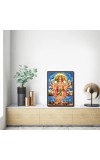 Panchamukhi Hanuman Laminated Photo - 11x13 Inches, Divine Blessings for Home & Office and Temple Decoration