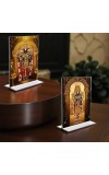 Lord Tirupati Balaji Acrylic T-Style Photo Stand, Compact and Stylish Spiritual Display, easily change 2 photos (Pack of 1)
