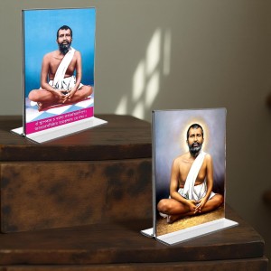 Sri Ramakrishna Paramhansa Acrylic T-Style Photo Stand, Compact and Stylish Spiritual Display, easily change 2 photos (Pack of 1) Sri Ramakrishna Paramhansa Acrylic T-Style Photo Stand, Compact and Stylish Spiritual Display, easily change 2 photos (Pack of 1)