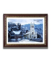 Shimla Christ Church Church Photo Frame, Beautiful Elegant Framed Wall Art of Iconic Cathedral