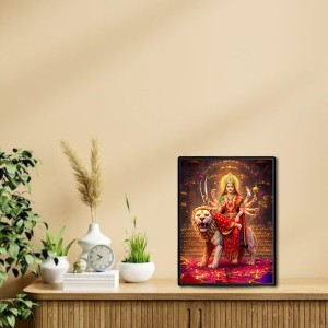 Durga Laminated Photo - 5x7 Inches, Divine Blessings for Home & Office and Temple Decoration