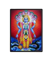 Vishnu Laminated Photo - 13x15 Inches, Divine Blessings for Home & Office and Temple Decoration