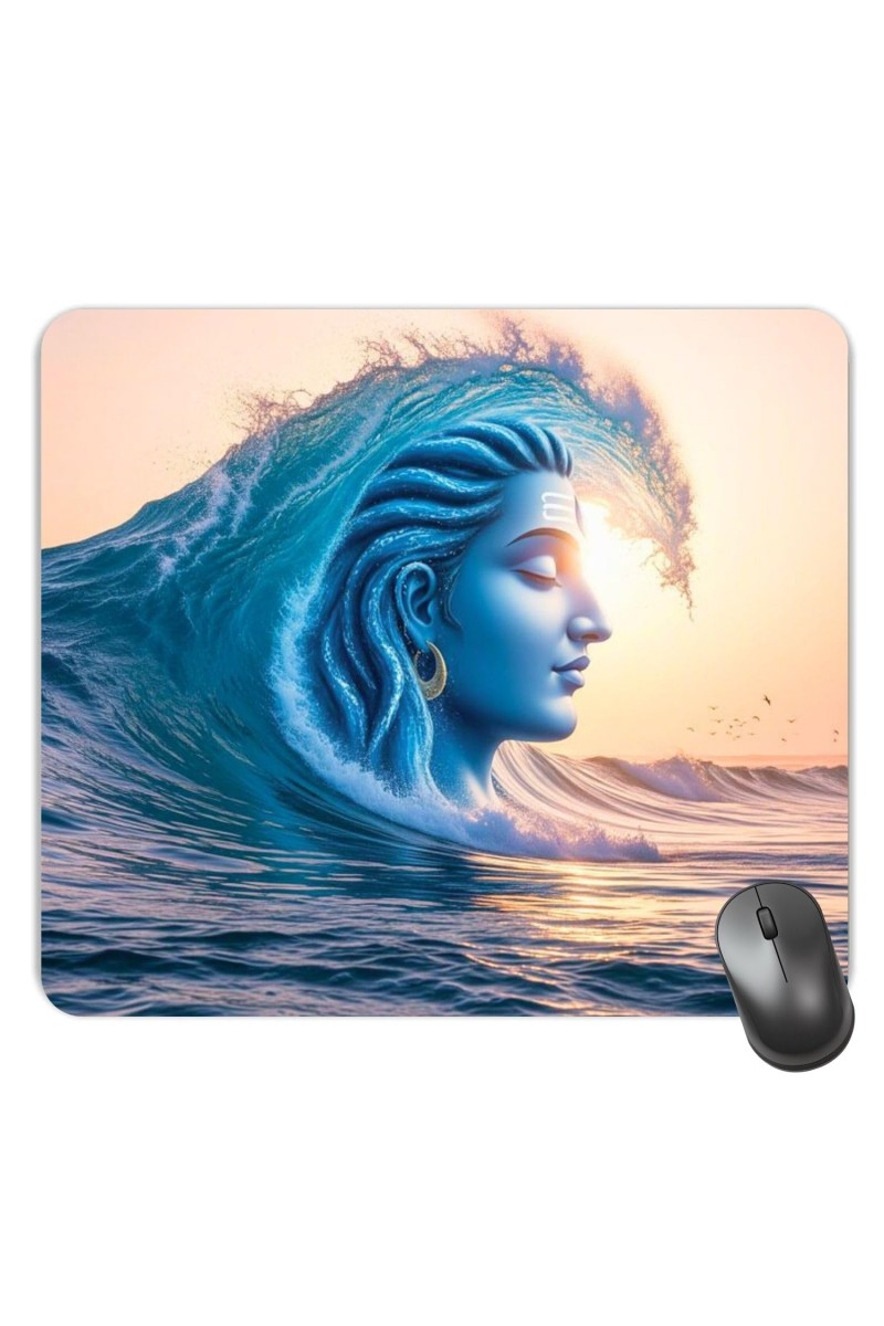 Customized Lord Shiva Picture Sublimation Mouse Pad | 8 X 7.5 Inch | Smooth Cloth Surface | Non-Slip Rubber Base | Personalized Mousepad for Laptop & Desktop (F17022)