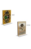 Islamic Allah & Mecca Madina Acrylic T-Style Photo Stand - 11x13 Inches, Compact and Stylish Spiritual Display, easily change 2 photos (Pack of 1)